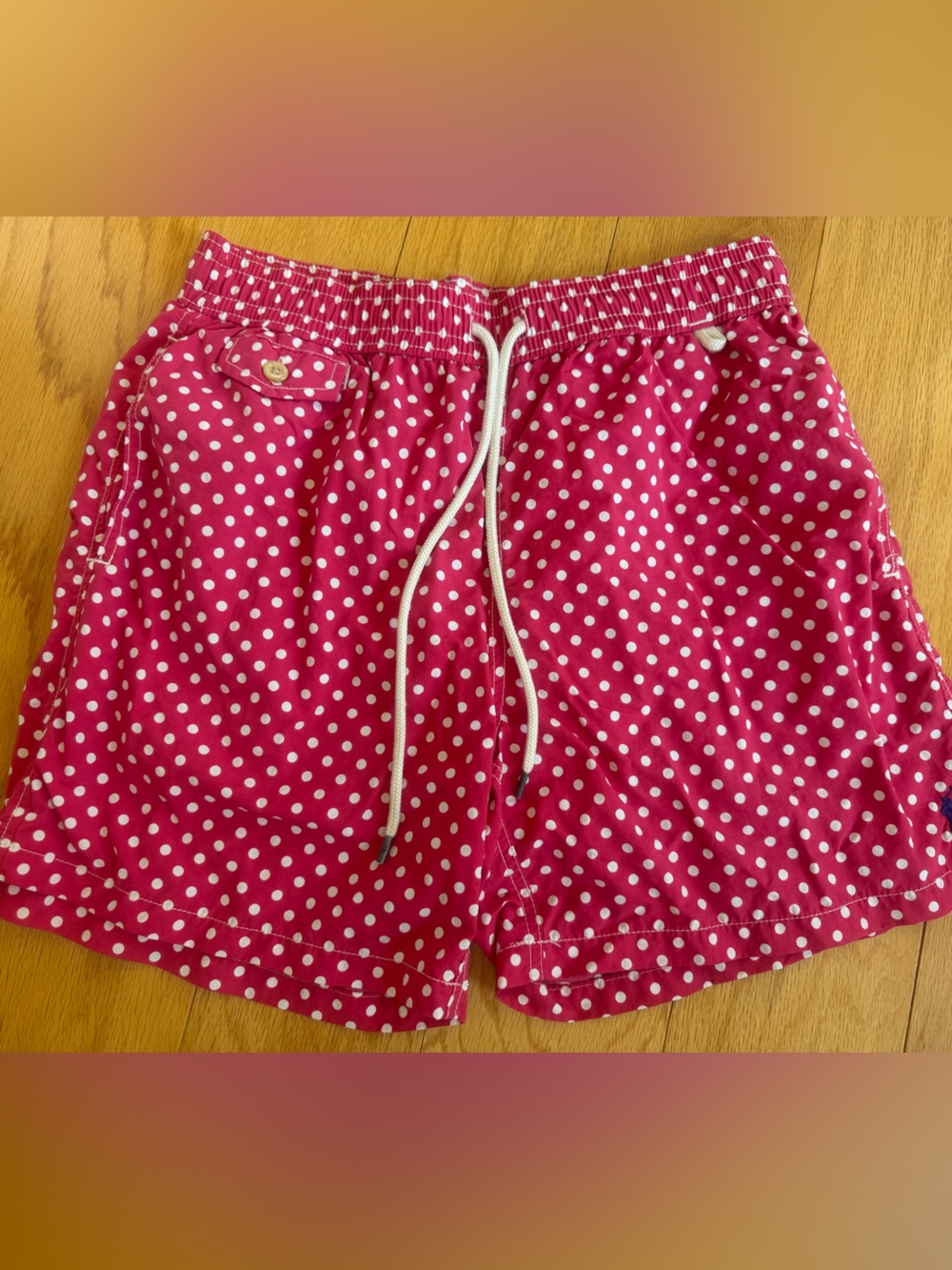 Ralph Lauren Hot Pink Polka Dot Athletic Shorts